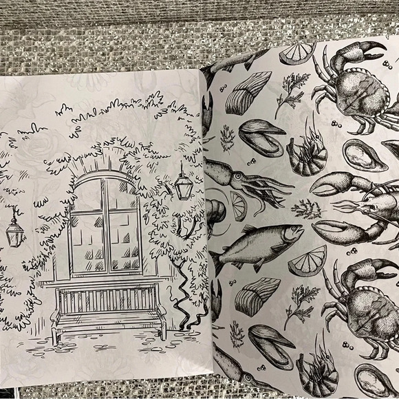 Woodland Creek Country Style Adult Coloring Books Nature Wildlife NWOT - Picture 5 of 7